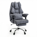 Ergonomischer Bürostuhl, Belastbarkeit 200 kg, mit Fußstütze, Lendenwirbelstütze, extra breitem Sitz, verdicktem Kissen, höhenverstellbar und Netzgewebe.