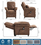 ASUKALE Recliner with Casters – Reclining Function and Footrest