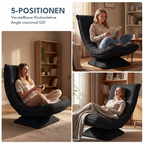 Fauteuil de salon pivotant à 360° avec dossier réglable