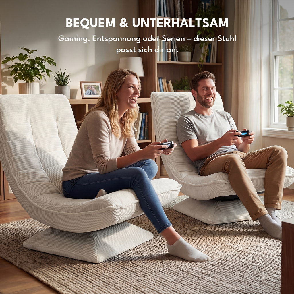 360° Drehbar Sessel Wohnzimmer Verstellbare Rückenlehne